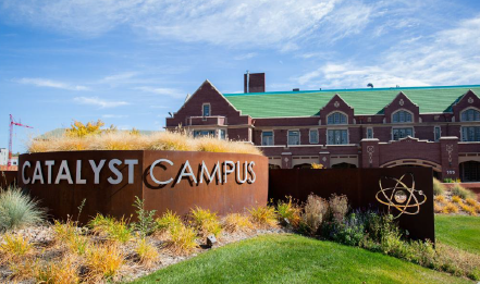 Catalyst campus signs and building