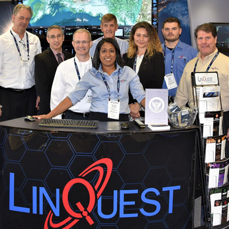 linquest employee behind LinQuest booth