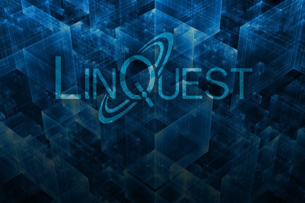 LinQuest logo blue background