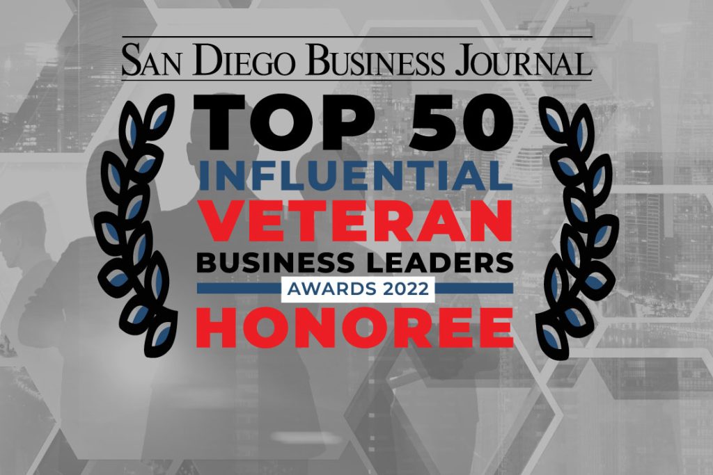 Top 50 influential veteran business leader logo.