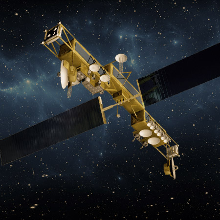 Milstar satellite in space.